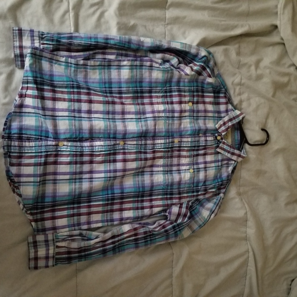 Striped button down shirt